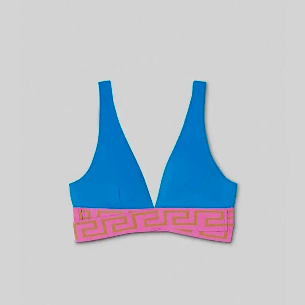 Greca Border Triangle Bikini Top. size 4 (cup B, C, D). Brand new!